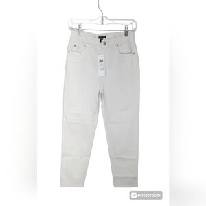 NWT $178 Eileen Fisher Organic Cotton Straight Leg Ankle Pant Size 0 F1GDU-P8480